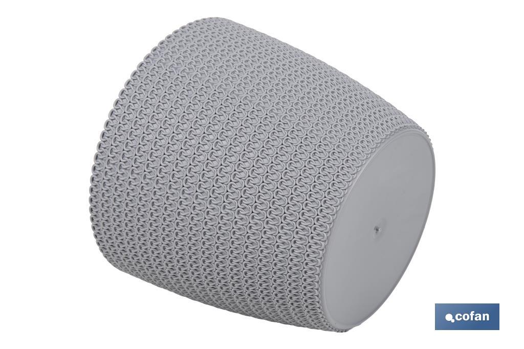 Decorative planters with woven design | UV resistant | Material: polypropylene | Available in different size and colours - Cofan
