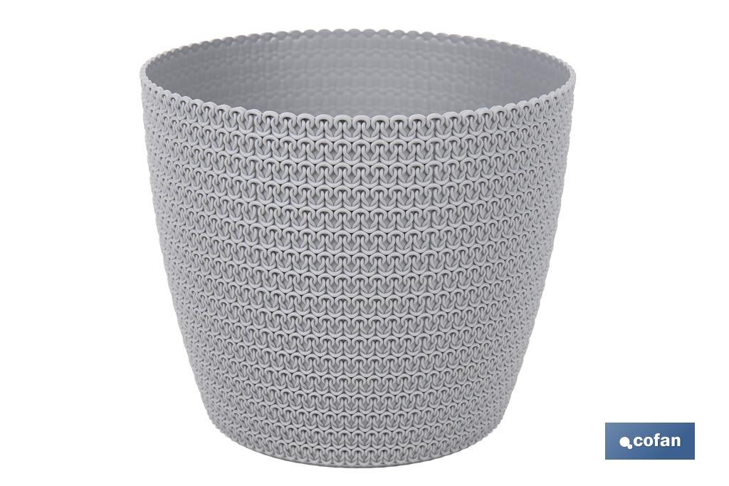 Decorative planters with woven design | UV resistant | Material: polypropylene | Available in different size and colours - Cofan