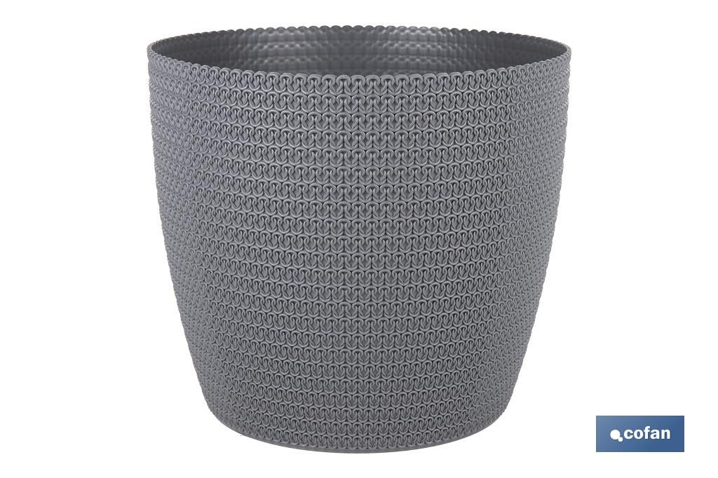 Decorative planters with woven design | UV resistant | Material: polypropylene | Available in different size and colours - Cofan