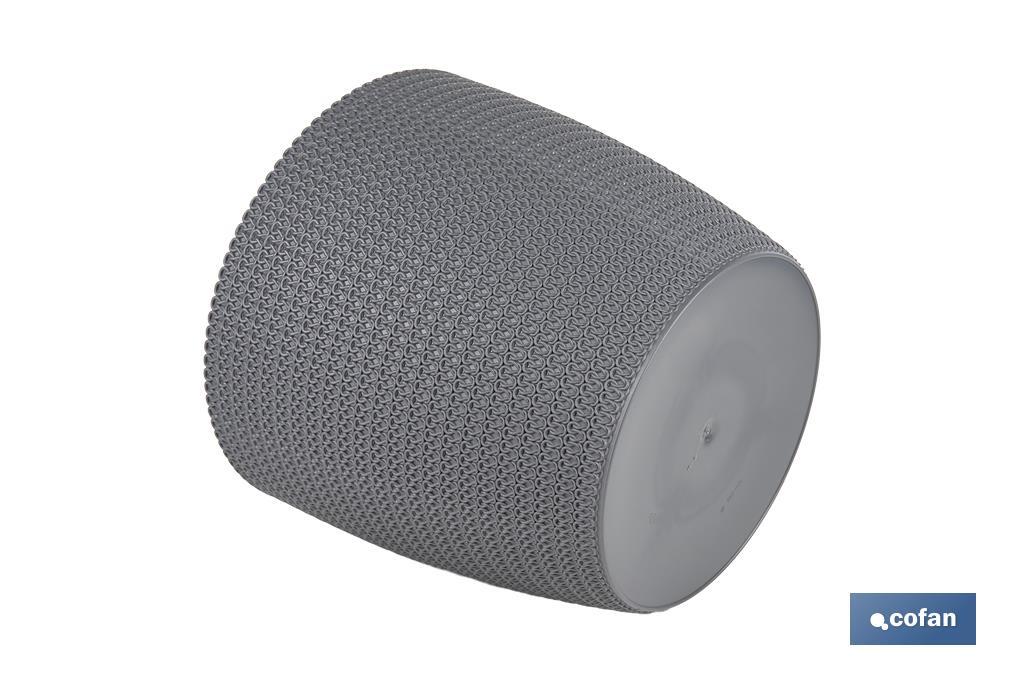 Decorative planters with woven design | UV resistant | Material: polypropylene | Available in different size and colours - Cofan