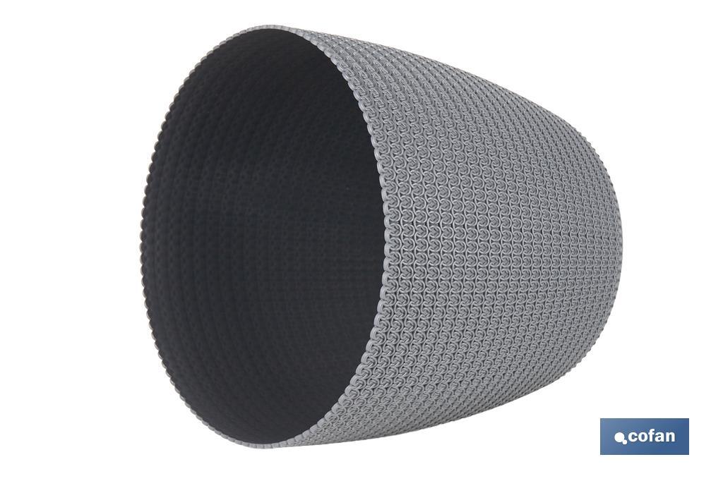 Decorative planters with woven design | UV resistant | Material: polypropylene | Available in different size and colours - Cofan