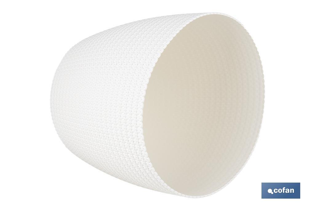 Decorative planters with woven design | UV resistant | Material: polypropylene | Available in different size and colours - Cofan