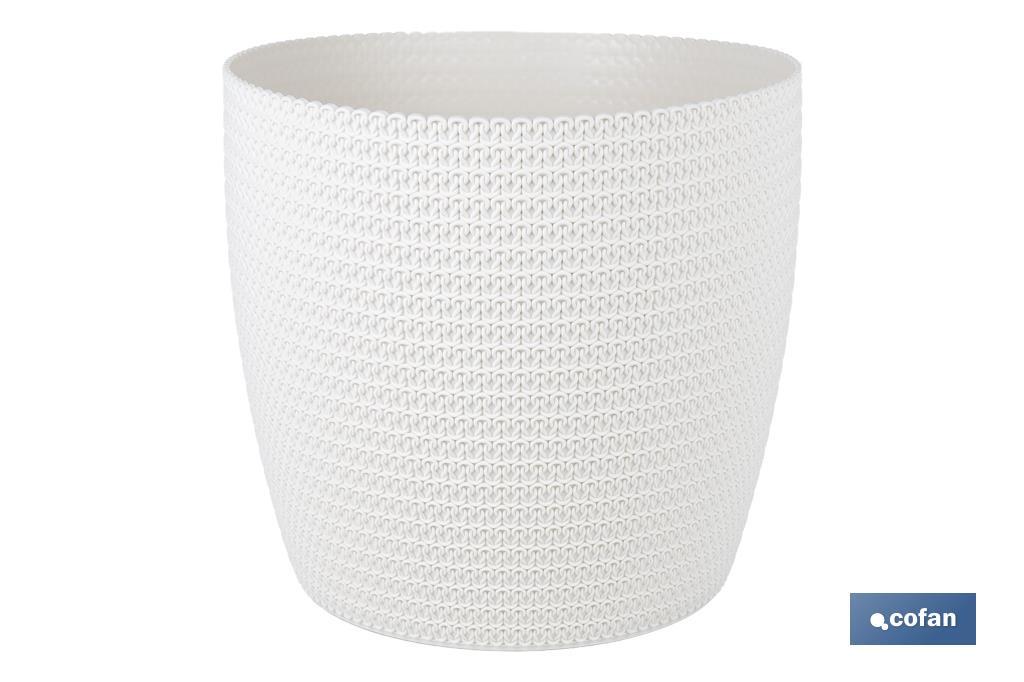 Decorative planters with woven design | UV resistant | Material: polypropylene | Available in different size and colours - Cofan