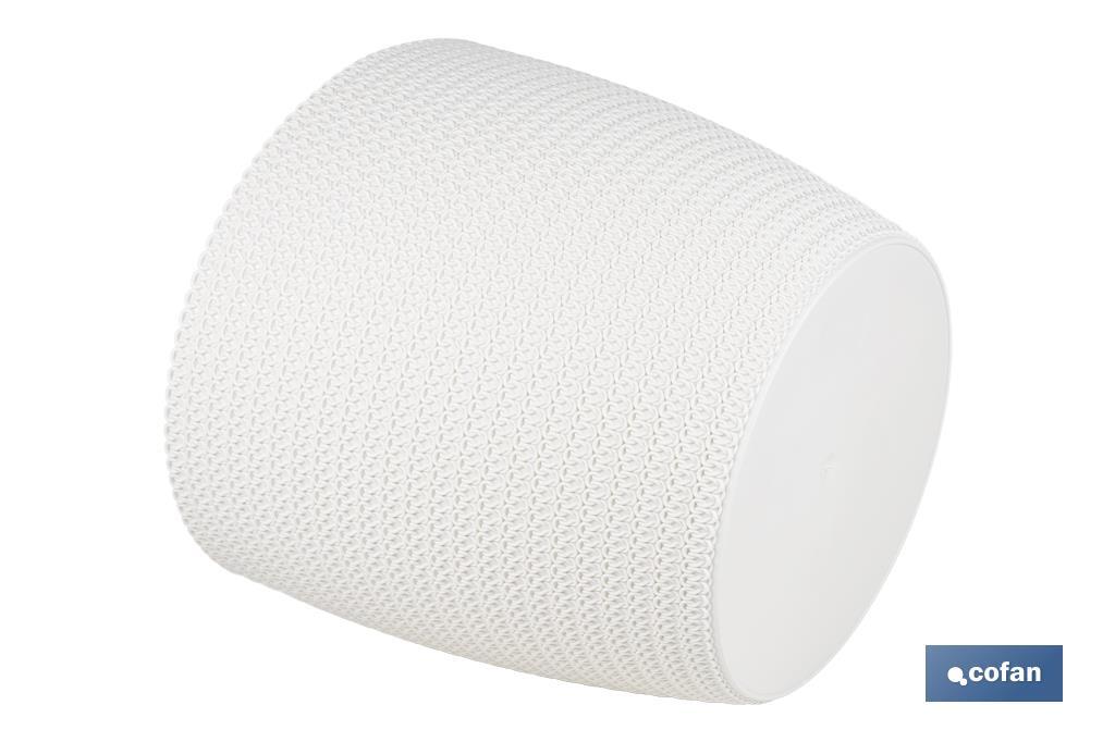 Decorative planters with woven design | UV resistant | Material: polypropylene | Available in different size and colours - Cofan