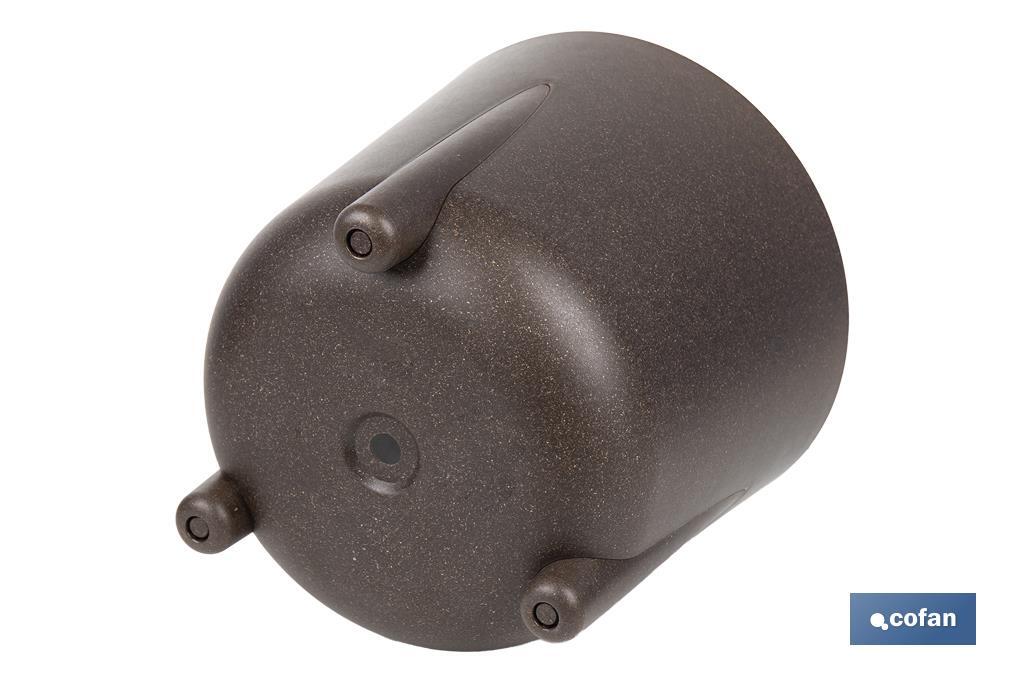 Decorative plant pots with legs | Drain plug included | Available in coffee and cream colours | Different sizes and capacities - Cofan