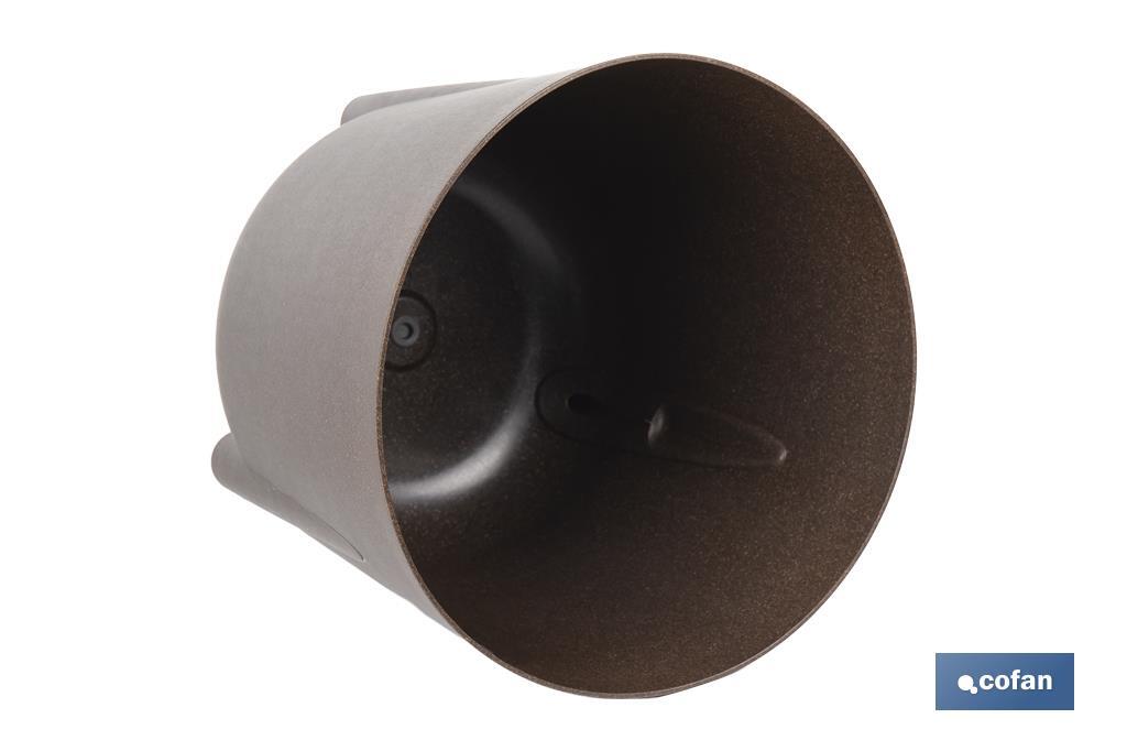 Decorative plant pots with legs | Drain plug included | Available in coffee and cream colours | Different sizes and capacities - Cofan