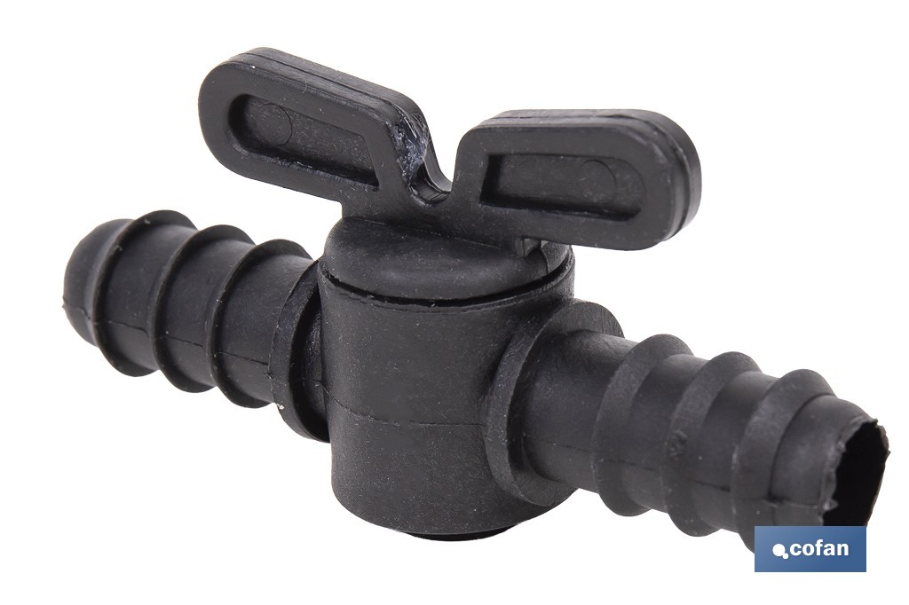 Valve d'arrosage de couleur noire | Convient pour tuyau et brumisateur - Cofan