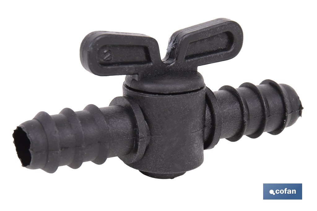 Valve d'arrosage de couleur noire | Convient pour tuyau et brumisateur - Cofan