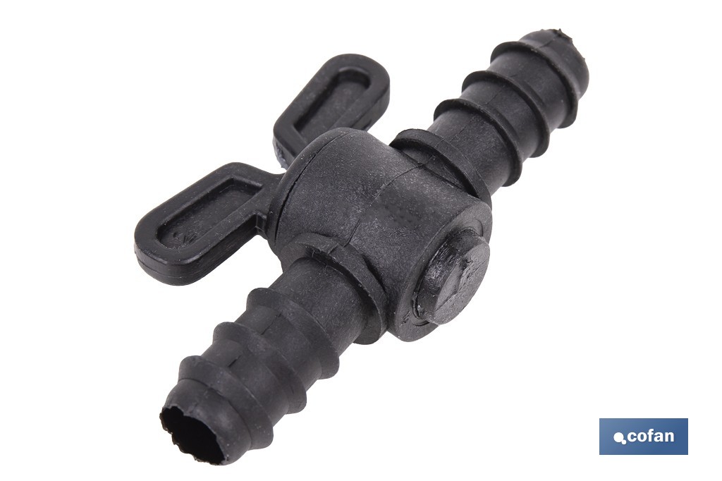 Valve d'arrosage de couleur noire | Convient pour tuyau et brumisateur - Cofan