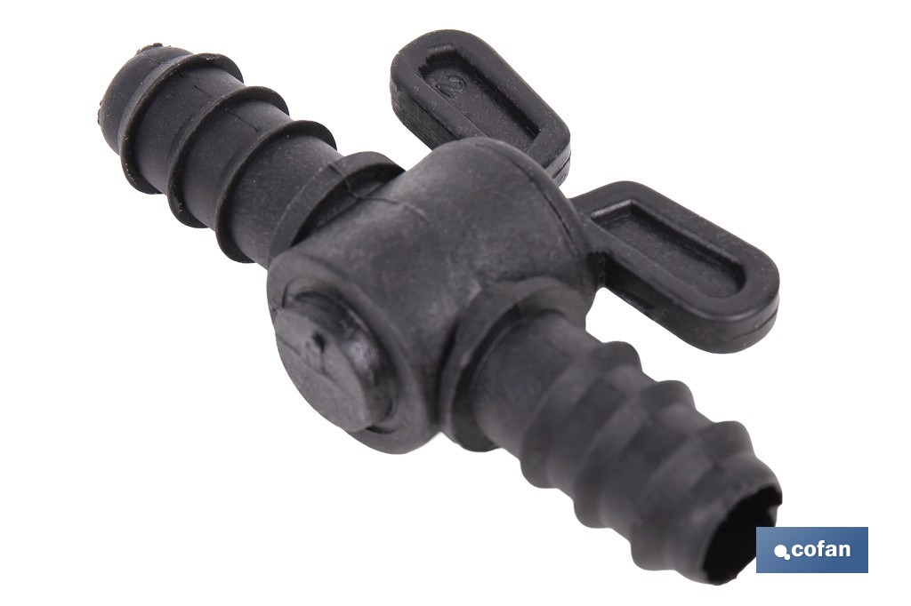 Valve d'arrosage de couleur noire | Convient pour tuyau et brumisateur - Cofan
