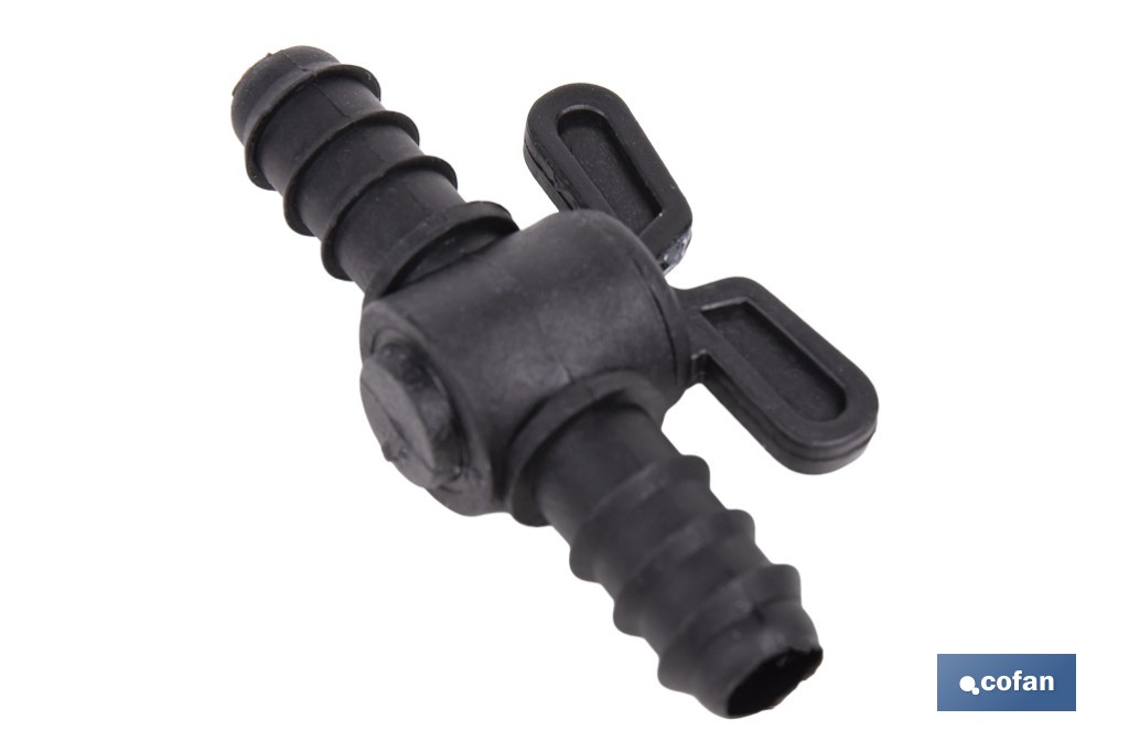 Valve d'arrosage de couleur noire | Convient pour tuyau et brumisateur - Cofan
