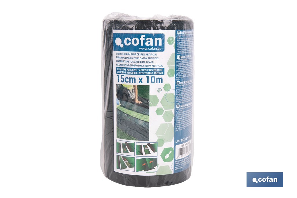 Cinta de unión para césped artificial sin adhesivo | Disponible en cuatro medidas diferentes - Cofan
