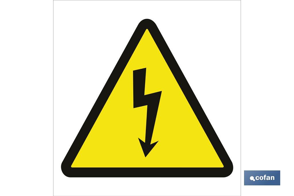 Risco de choque elétrico. O desenho do sinal pode variar, mas em nenhum caso o seu significado será alterado. - Cofan