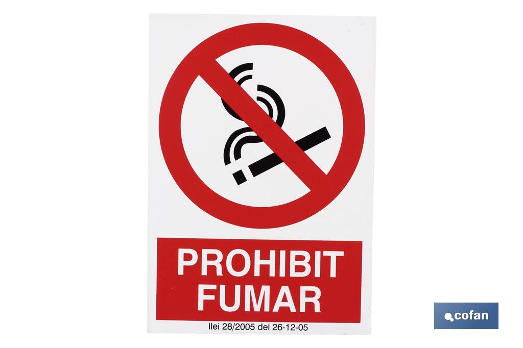 Prohibit fumar - Cofan