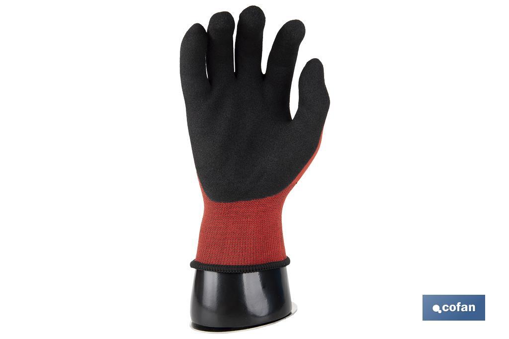 Expositor de guantes | Mano derecha expositora con base magnética | Fabricado en polipropileno de color negro - Cofan