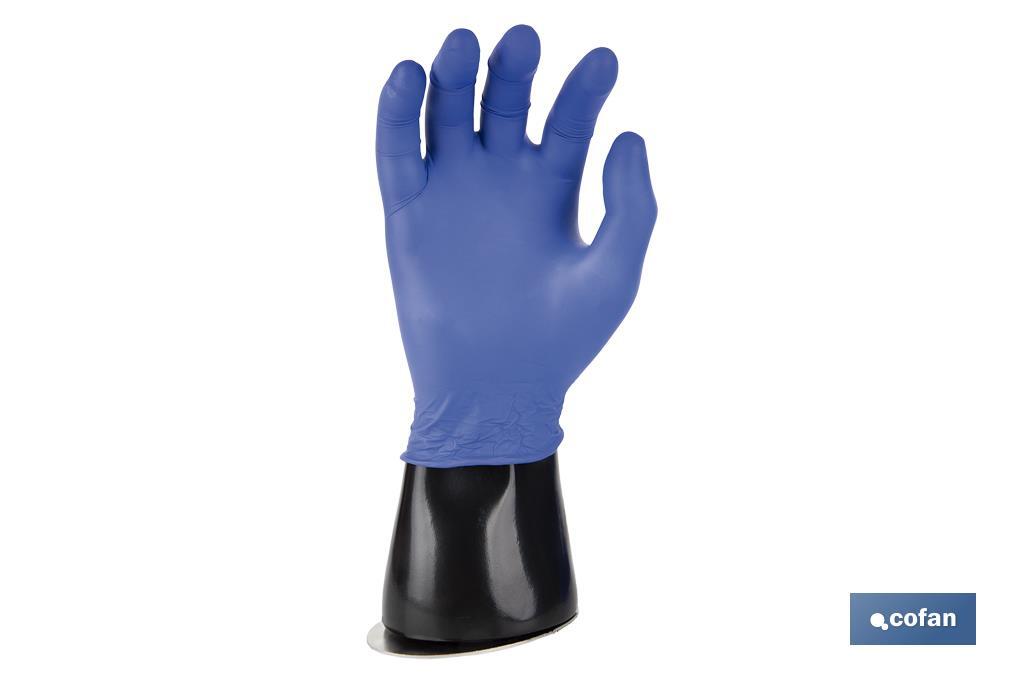 Expositor de guantes | Mano derecha expositora con base magnética | Fabricado en polipropileno de color negro - Cofan