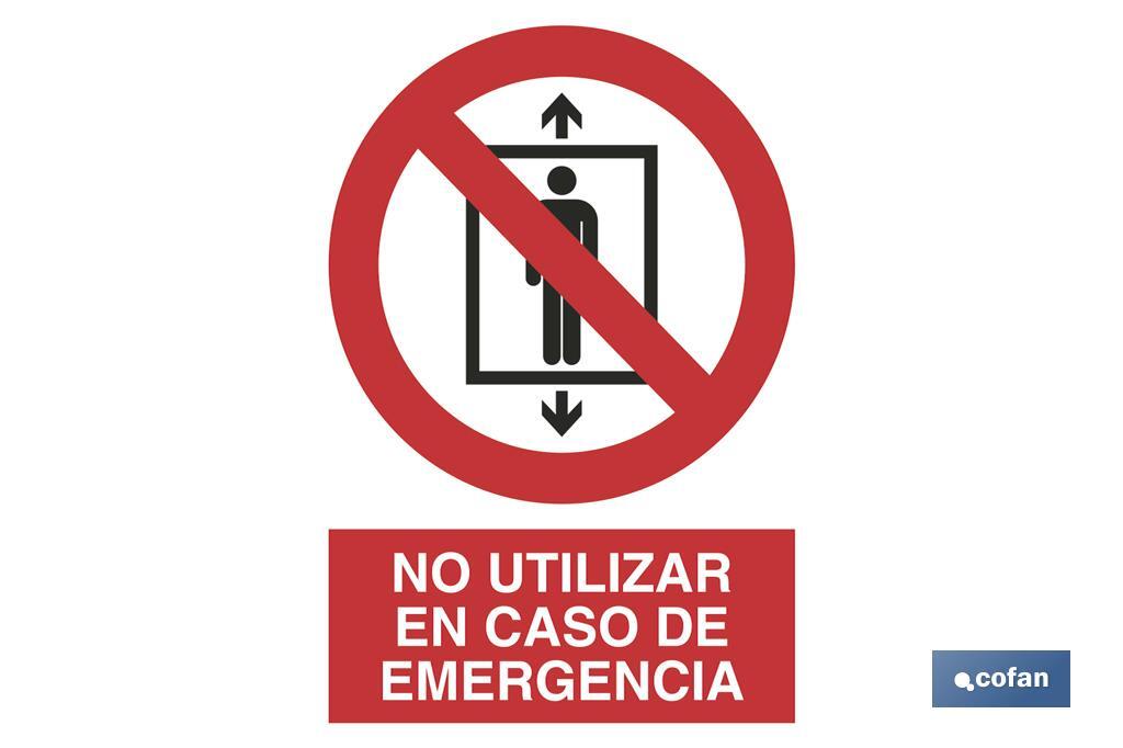 No utilizar en caso de emergencia - Cofan