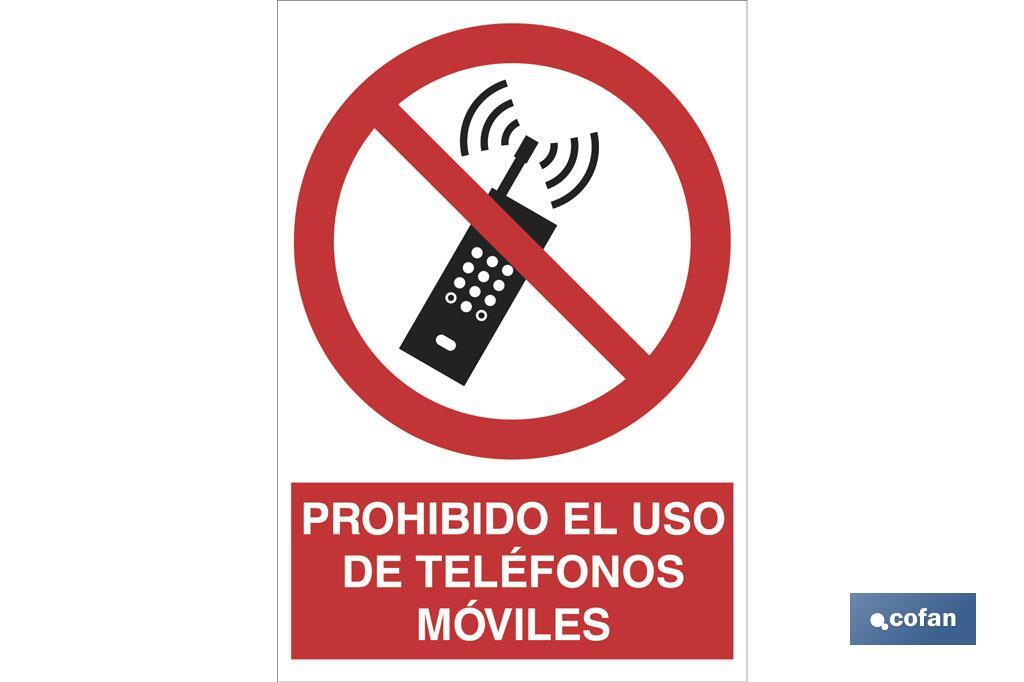 Prohibido el uso de teléfonos móviles - Cofan