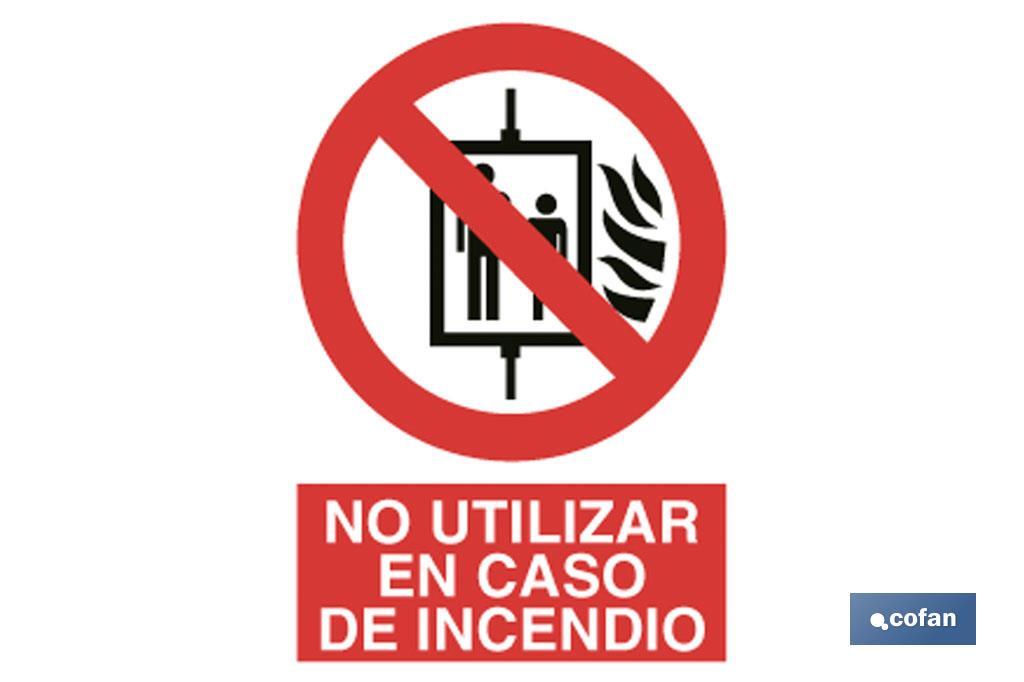 Prohibido usar en incendios - Cofan