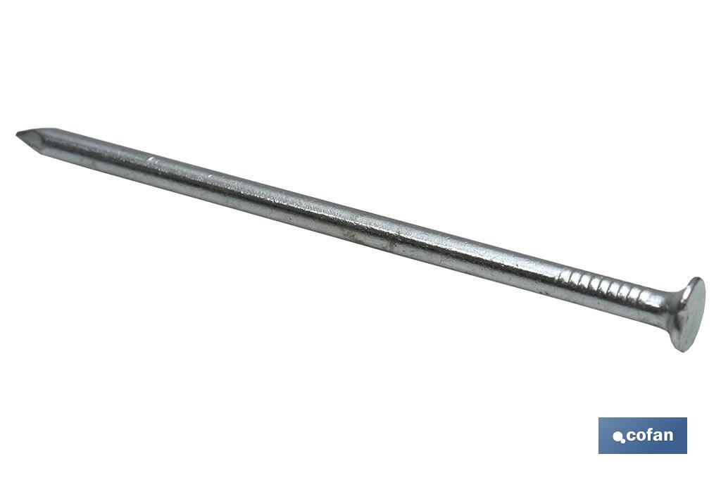 Nail/Tip Steel Flat head Zinc plated - Cofan