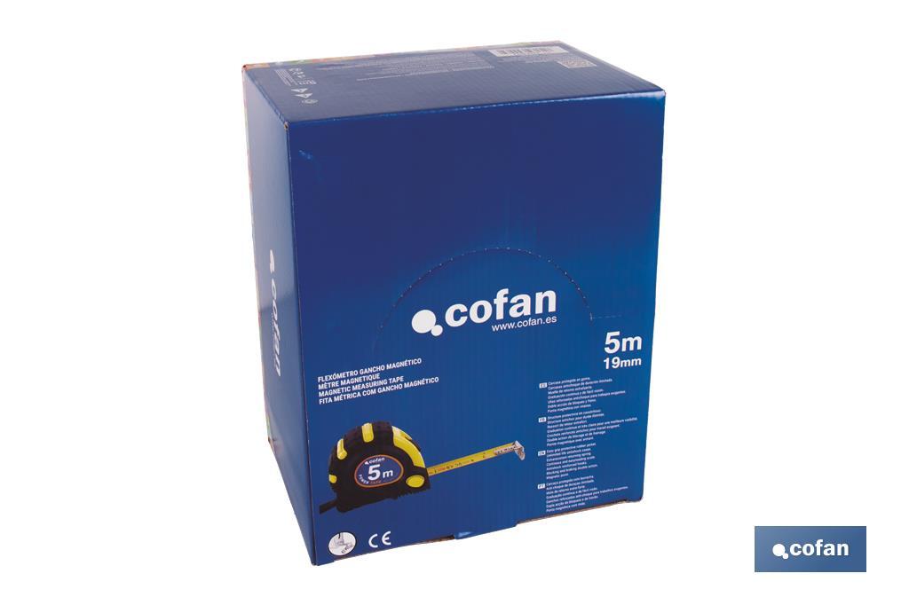 Expositor para flexómetros magnéticos de Cofan | Incluyen los flexómetros | Varias medidas y capacidades - Cofan