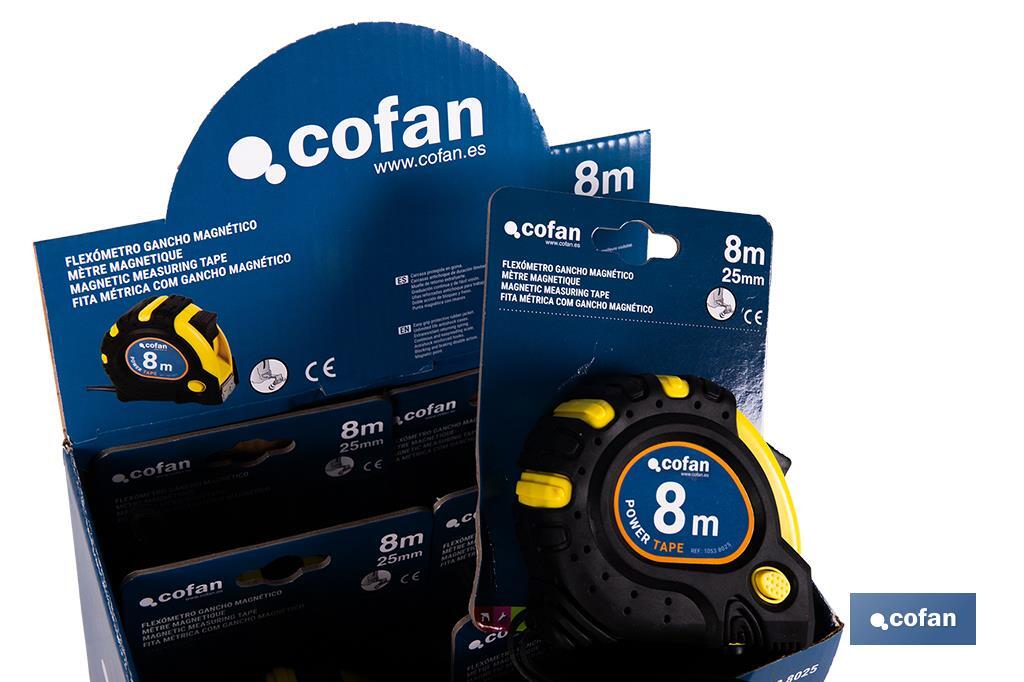Expositor para flexómetros magnéticos de Cofan | Incluyen los flexómetros | Varias medidas y capacidades - Cofan