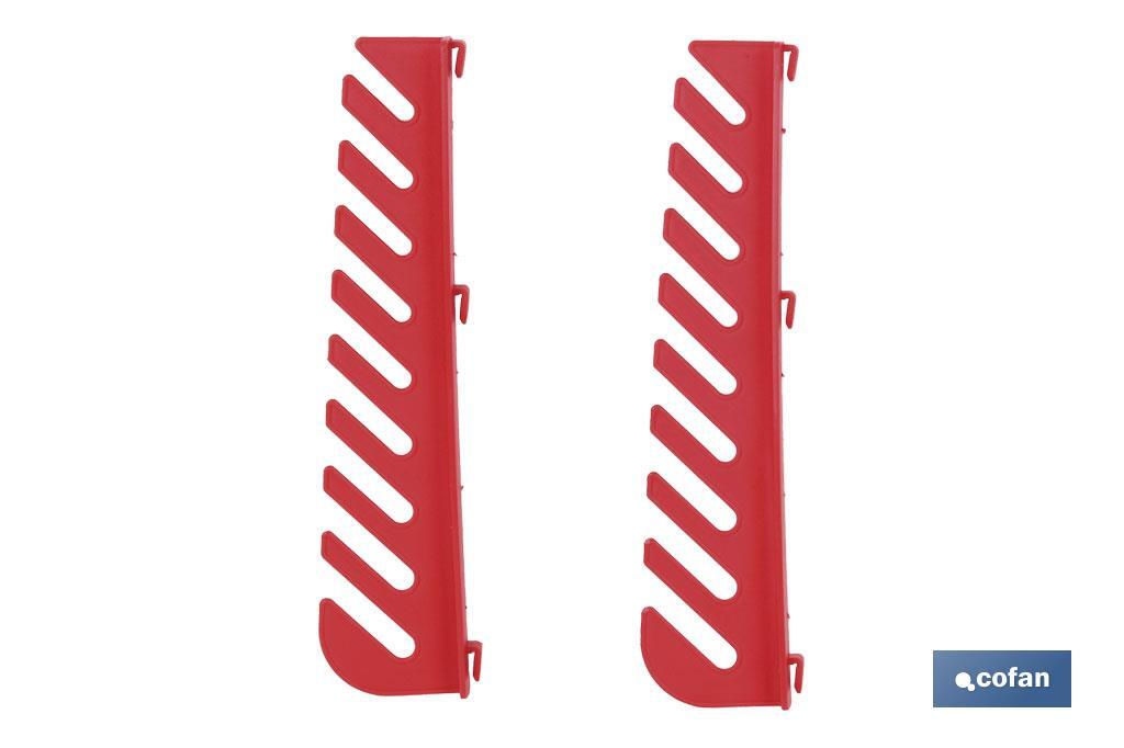 Set da 12 accessori per il pannello porta-attrezzi di plastica | Realizzato in polipropilene resistente - Cofan