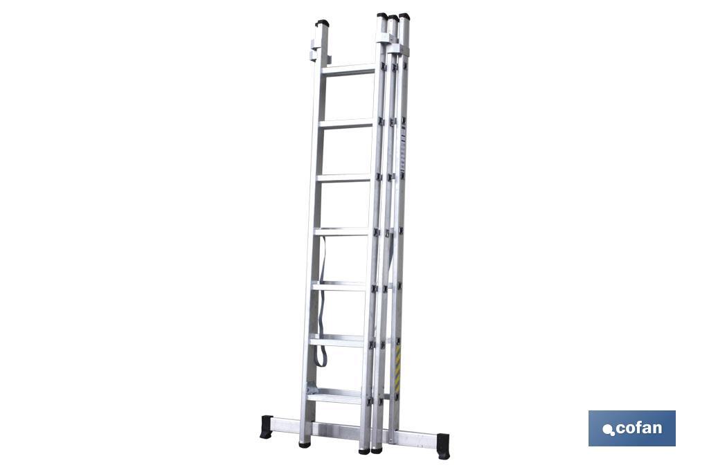 Aluminium ladder 3 steps EN 131 - Cofan