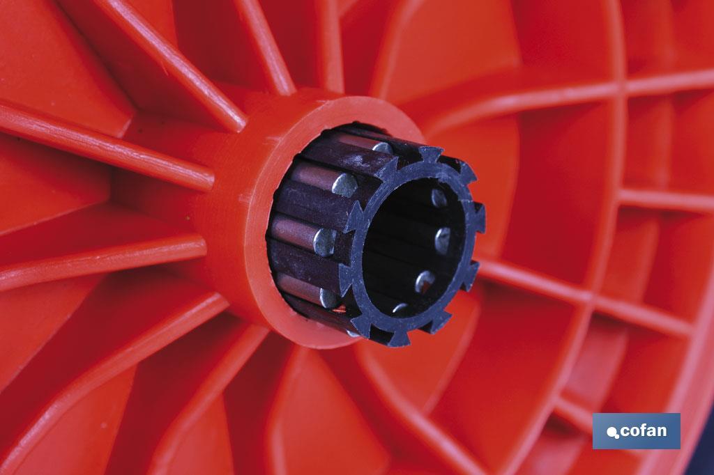 Cofan - Roue Increvable De Chantier Pour Brouette (Diam. 350mm, Charge 140kg) Avec Tiges 20mm