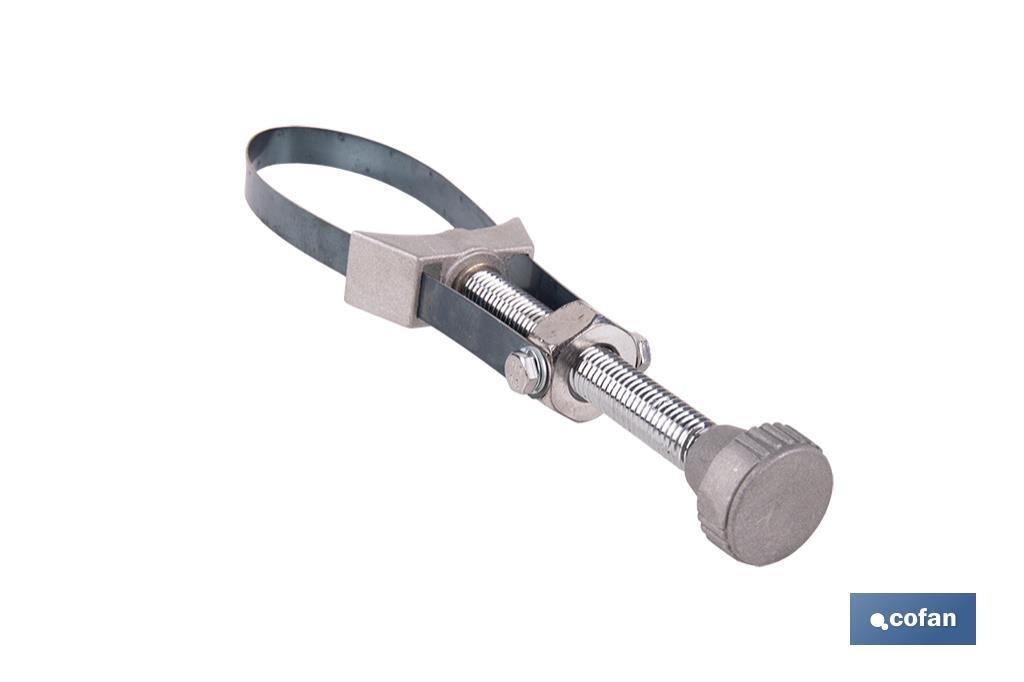 Llave de filtro de aceite con fleje de acero | Diámetros disponibles: Ø65 y Ø105 mm - Cofan