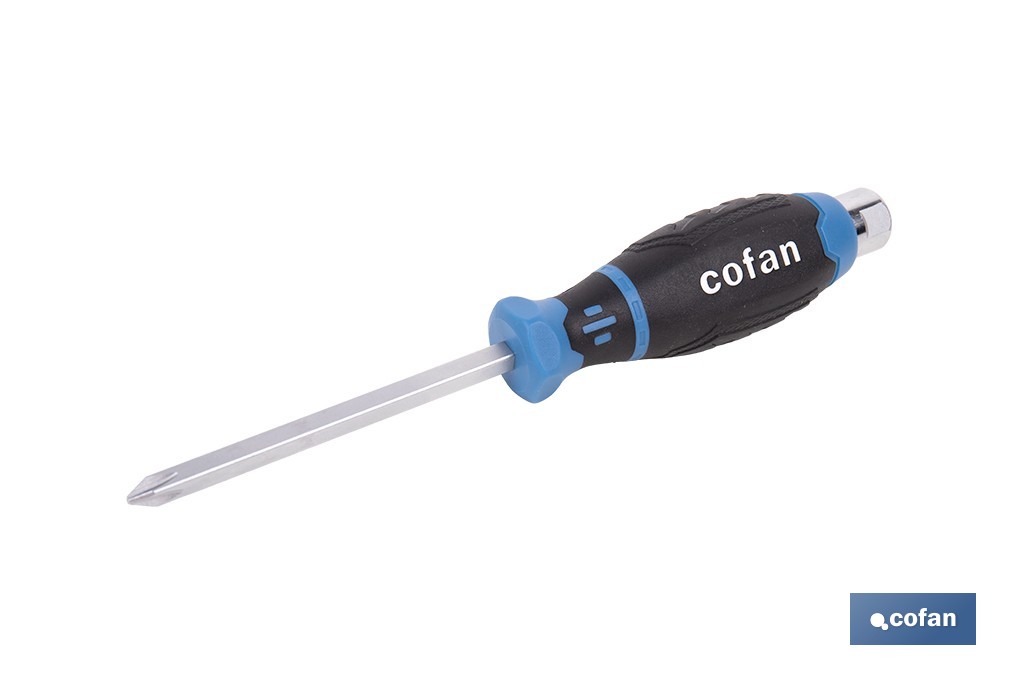 Destornillador Phillips de impacto modelo GripForce - Cofan