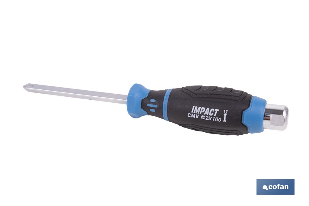 Destornillador Phillips de impacto modelo GripForce - Cofan