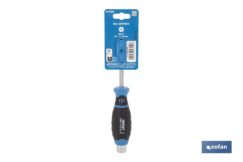 Destornillador Phillips de impacto modelo GripForce - Cofan