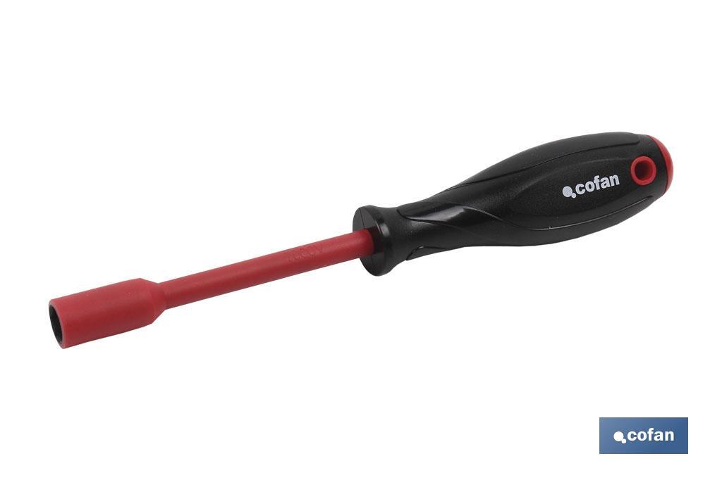 Destornillador 1000 V Aislado | Con punta de vaso hexagonal | SW 4 - 13 mm - Cofan