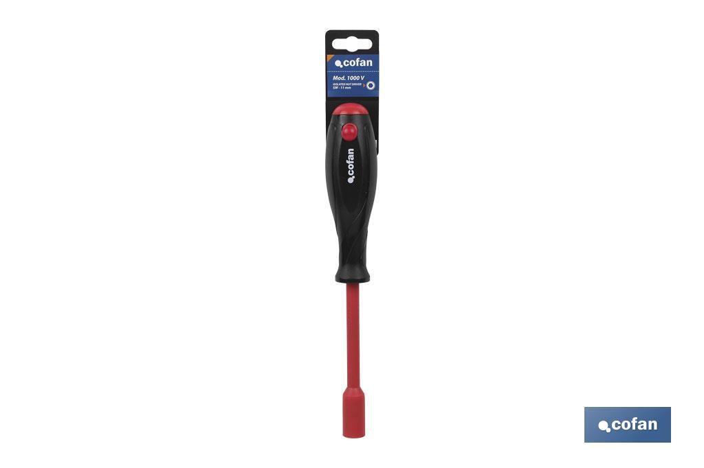 Destornillador 1000 V Aislado | Con punta de vaso hexagonal | SW 4 - 13 mm - Cofan