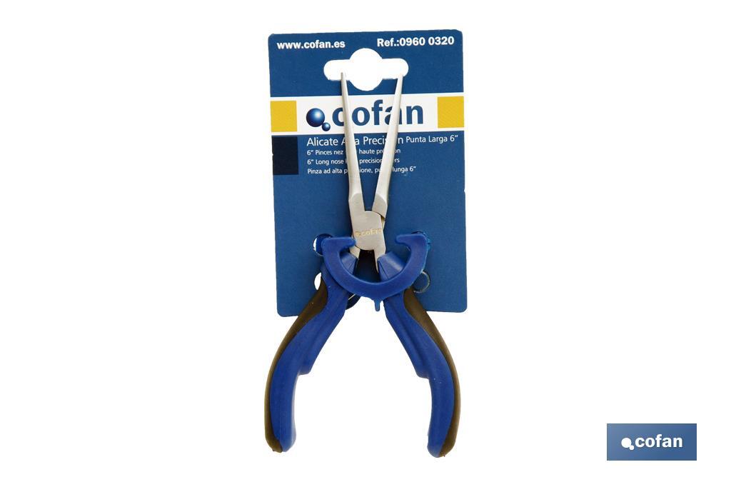 Mini needle nose pliers | Chrome-vanadium steel | Length: 6" - Cofan