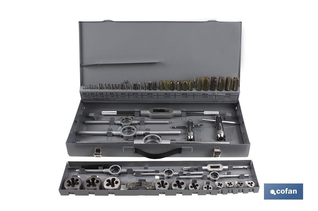 Taps and dies kit (M-3 / M-20) - Cofan