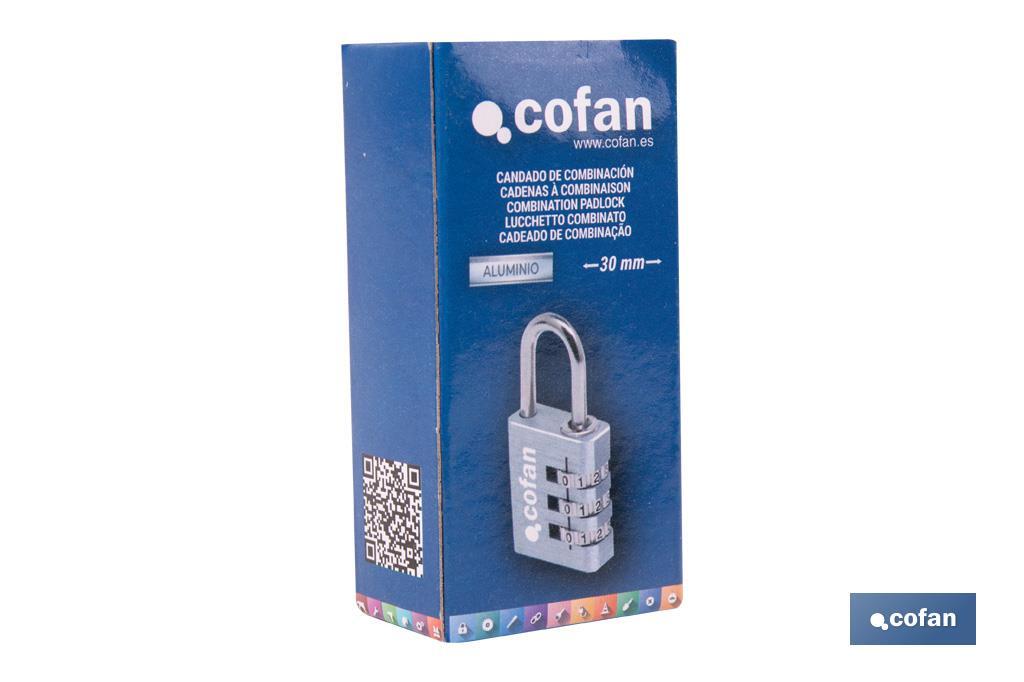 Cadenas à combinaison à 3 chiffres | Cadenas de sécurité pour usage quotidien - Cofan