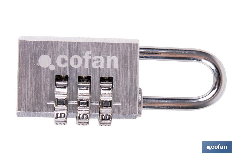 Cadenas à combinaison à 3 chiffres | Cadenas de sécurité pour usage quotidien - Cofan