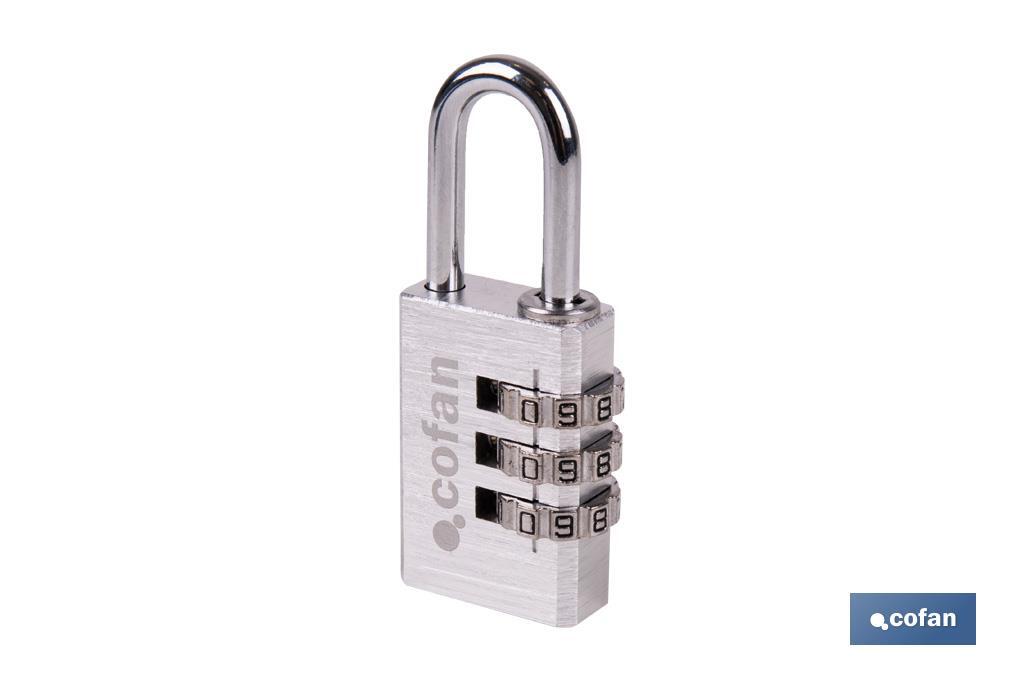 Combination Padlock with 3 digits | Safe lock for daily use - Cofan