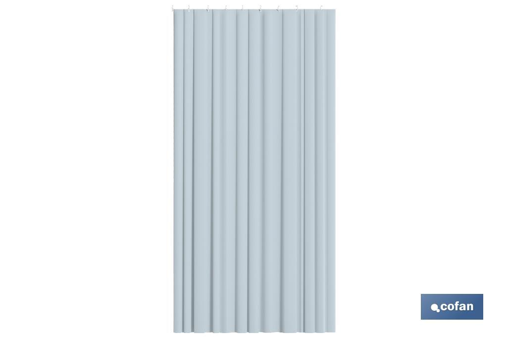 Cortina de Baño Impermeable para Ducha | Diferentes colores y tamaños | Incluye anillas - Cofan