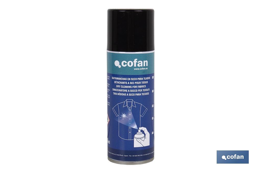 Stain remover spray for fabrics 200ml | Solvent-based spray | Absorbs and dissolves - Cofan