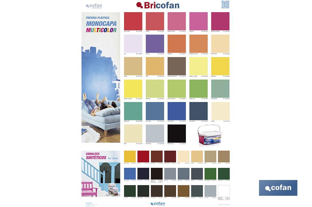 Carta de cores de tinta | Paleta de cores para lacagens, madeiras, tintas e produtos de decoração - Cofan