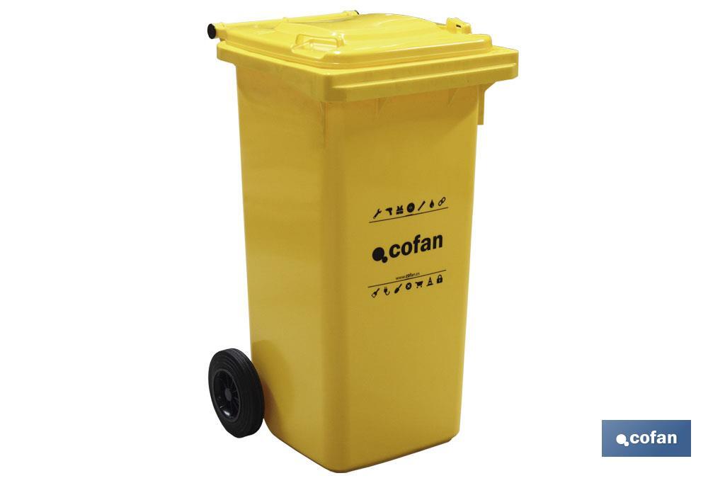 Contenitori per spazzatura | Capacità: 120 litri | Facili da trasportare - Cofan