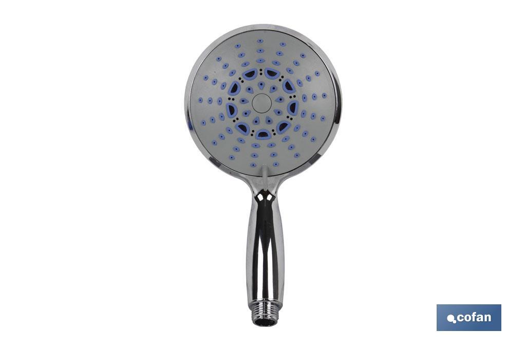 Hand-held shower head | Chrome plating | 5 Spray modes | Size: 22 x 12cm - Cofan