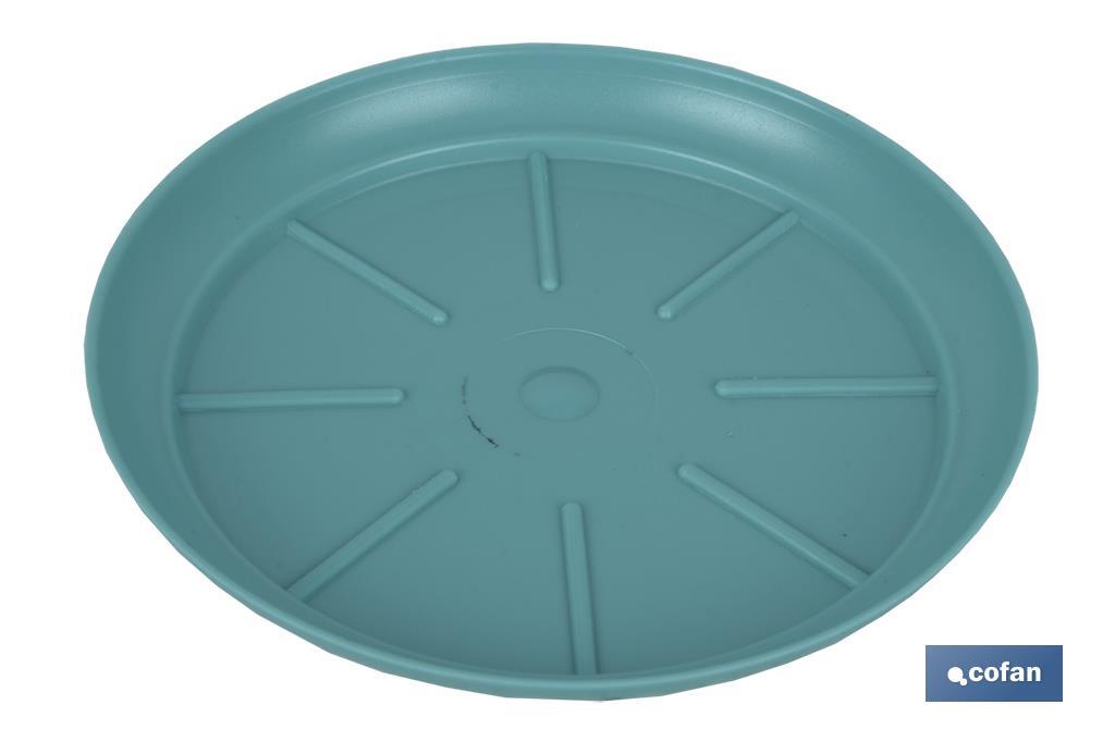 Turquoise Flower Pot Tray, Altea Model - Cofan