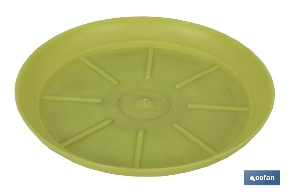 Lime coloured Flower Pot Tray, Altea Model - Cofan