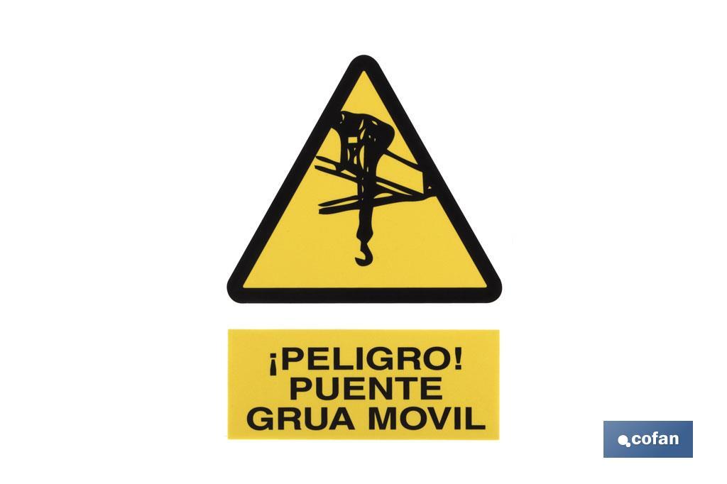 Peligro Puente grúa móvil - Cofan