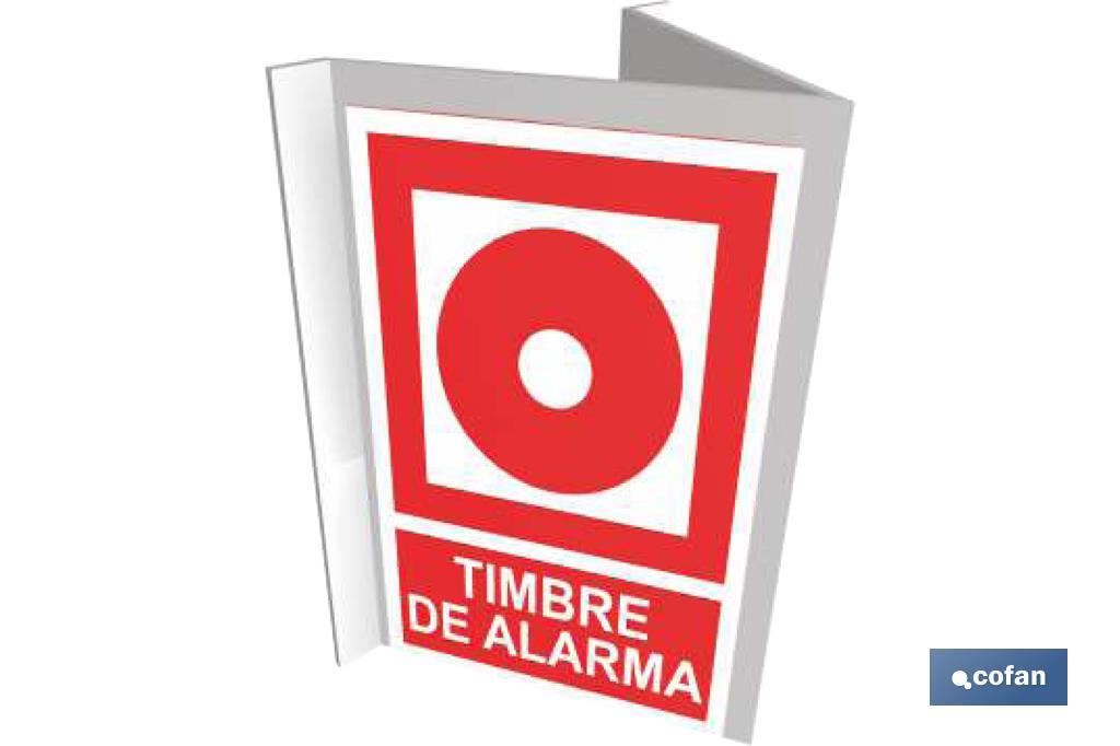 Señal Panorámica "TIMBRE ALARMA" + Texto - Cofan