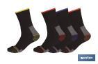Set di 4 paia di calze rinforzate | Composizione: 65% cotone, 25% poliestere, 7% poliammide e 3% elastene - Cofan